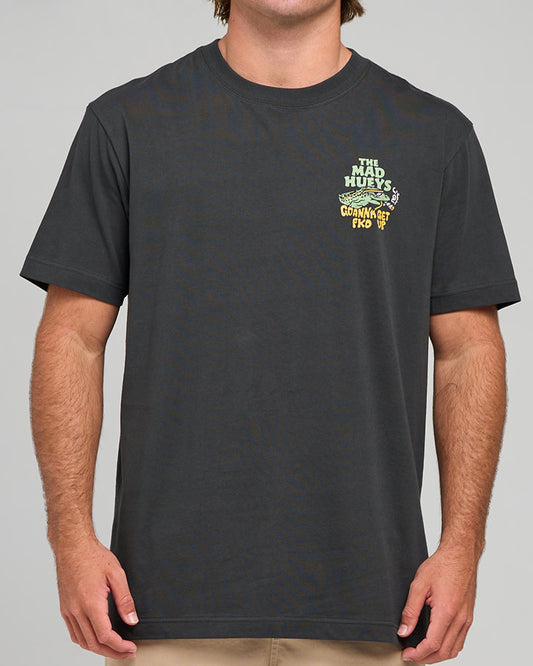 Goanna Fkd Up | SS Tee - Vintage Black