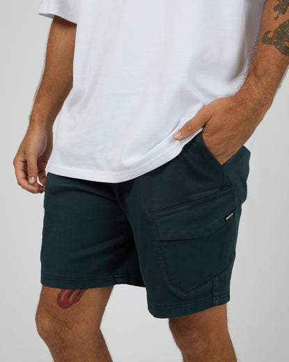 Gully Cargo Short - Washed Black
