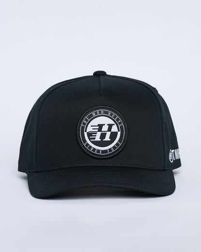 H Series Split Twill Snapback - Black