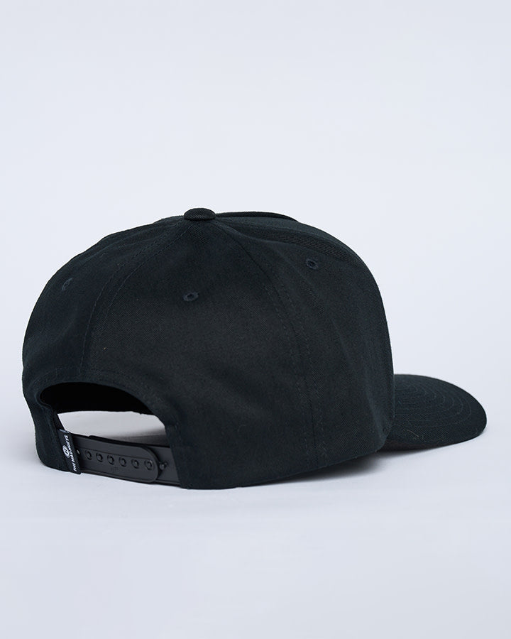 H Series Split Twill Snapback - Black