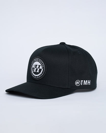 H Series Split Twill Snapback - Black