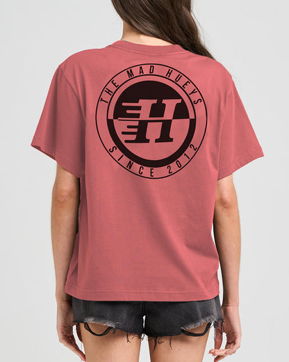 The Mad Hueys | H Series Split | Womens SS Tee - Dusty Rose
