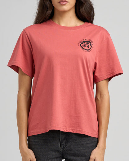 The Mad Hueys | H Series Split | Womens SS Tee - Dusty Rose