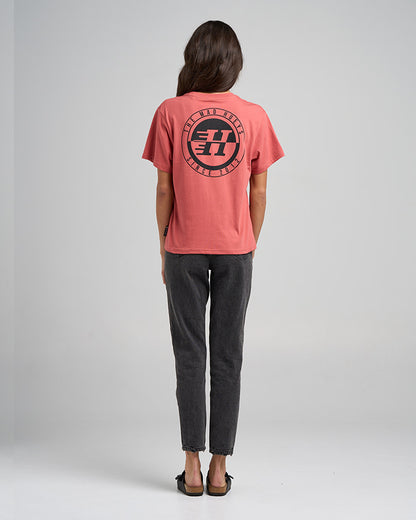 The Mad Hueys | H Series Split | Womens SS Tee - Dusty Rose