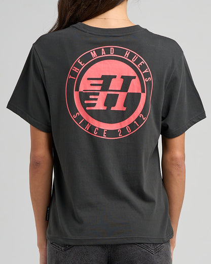 The Mad Hueys | H Series Split | Womens SS Tee - Vintage Black