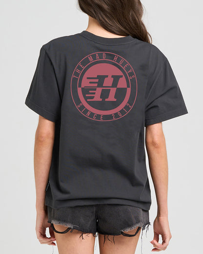 The Mad Hueys | H Series Split | Womens SS Tee - Vintage Black