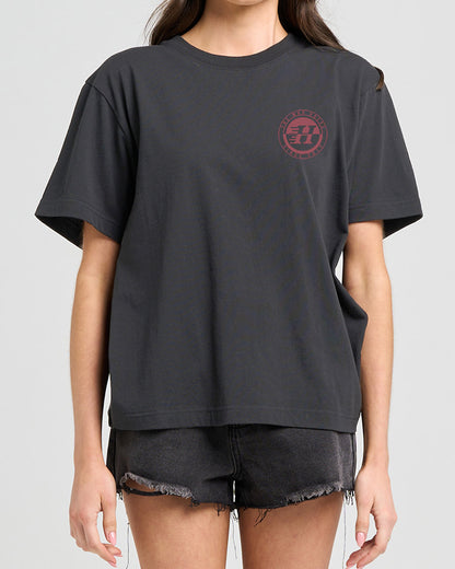 The Mad Hueys | H Series Split | Womens SS Tee - Vintage Black