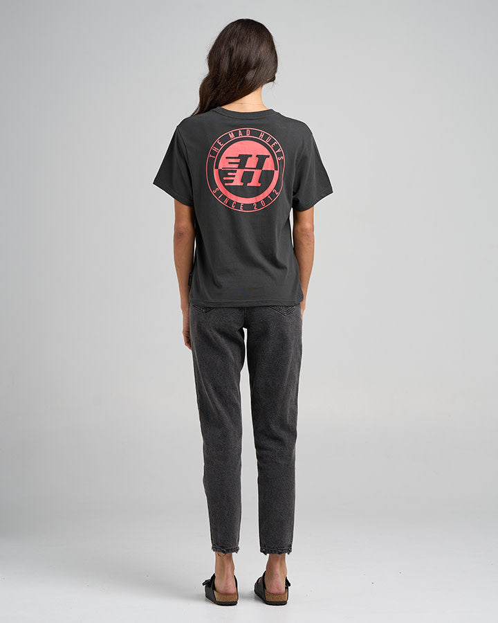 The Mad Hueys | H Series Split | Womens SS Tee - Vintage Black