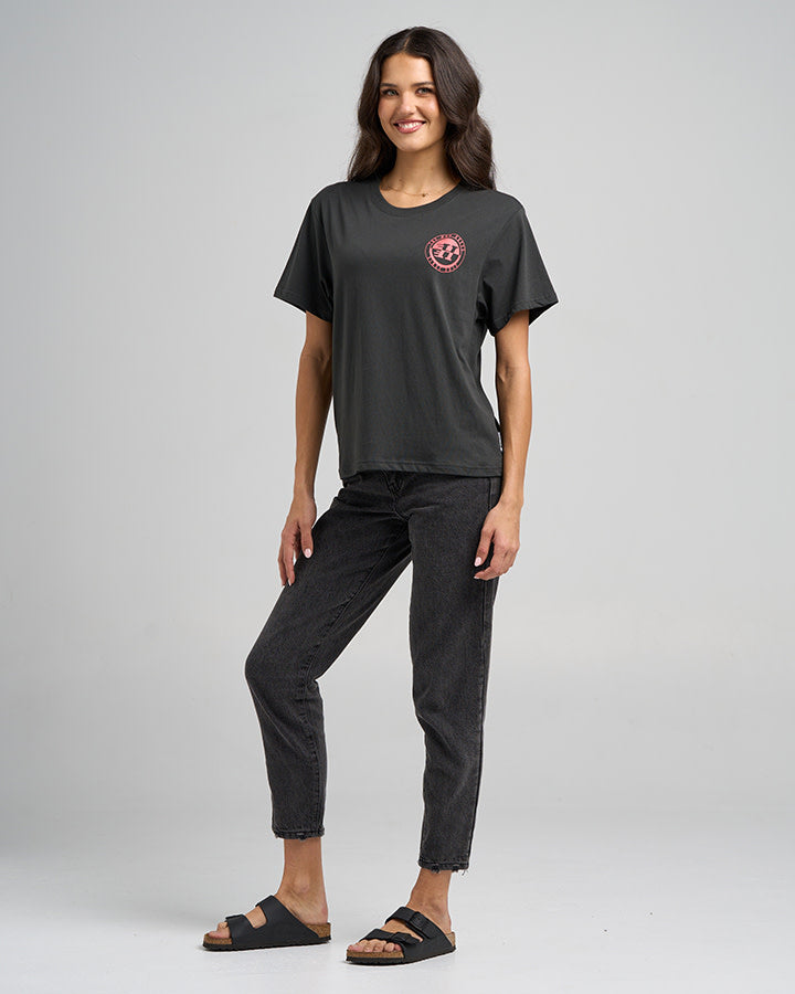 The Mad Hueys | H Series Split | Womens SS Tee - Vintage Black