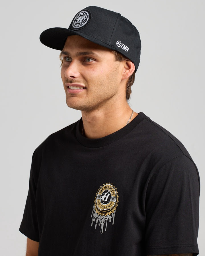 H Series Twill Snapback - Black