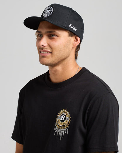 H Series Twill Snapback - Black