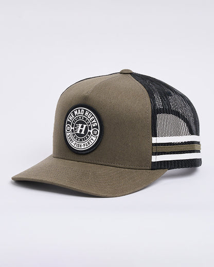 Hueys Good Life Twill Trucker Cap - Olive
