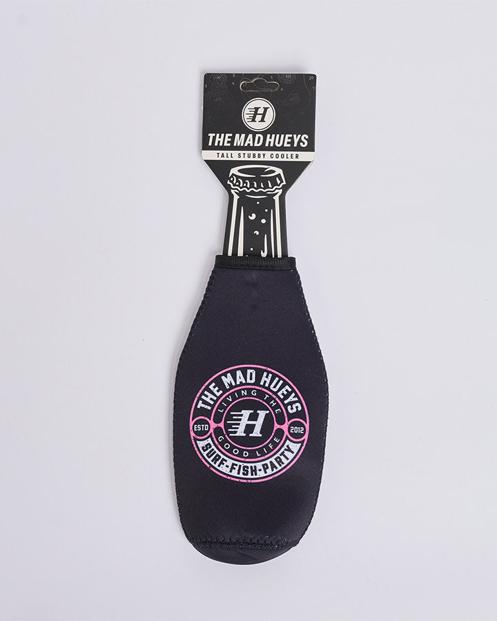 Hueys Good Life Slim Tall Stubby Cooler - Black