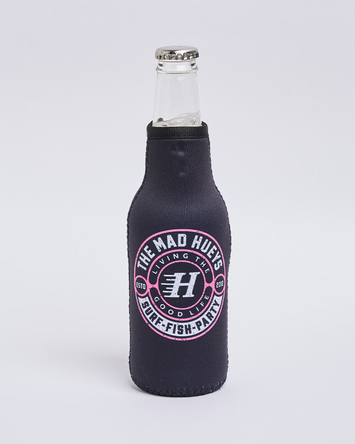 Hueys Good Life Slim Tall Stubby Cooler - Black