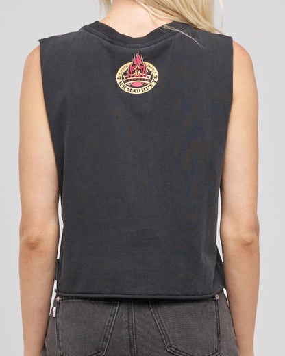 Hueys Heart Crop Muscle | Washed Black