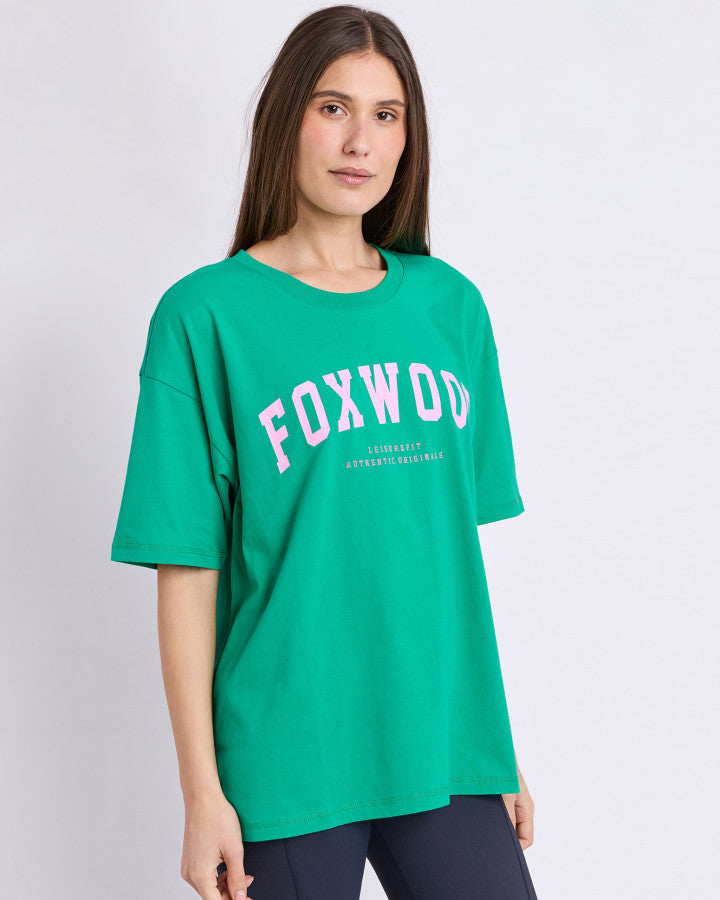 Foxwood Interval Tee - Bright Green/Pink