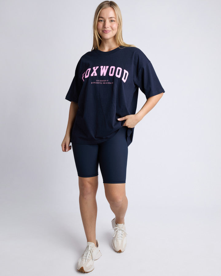 Foxwood Interval Tee - Navy/Pink