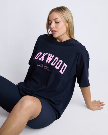 Foxwood Interval Tee - Navy/Pink