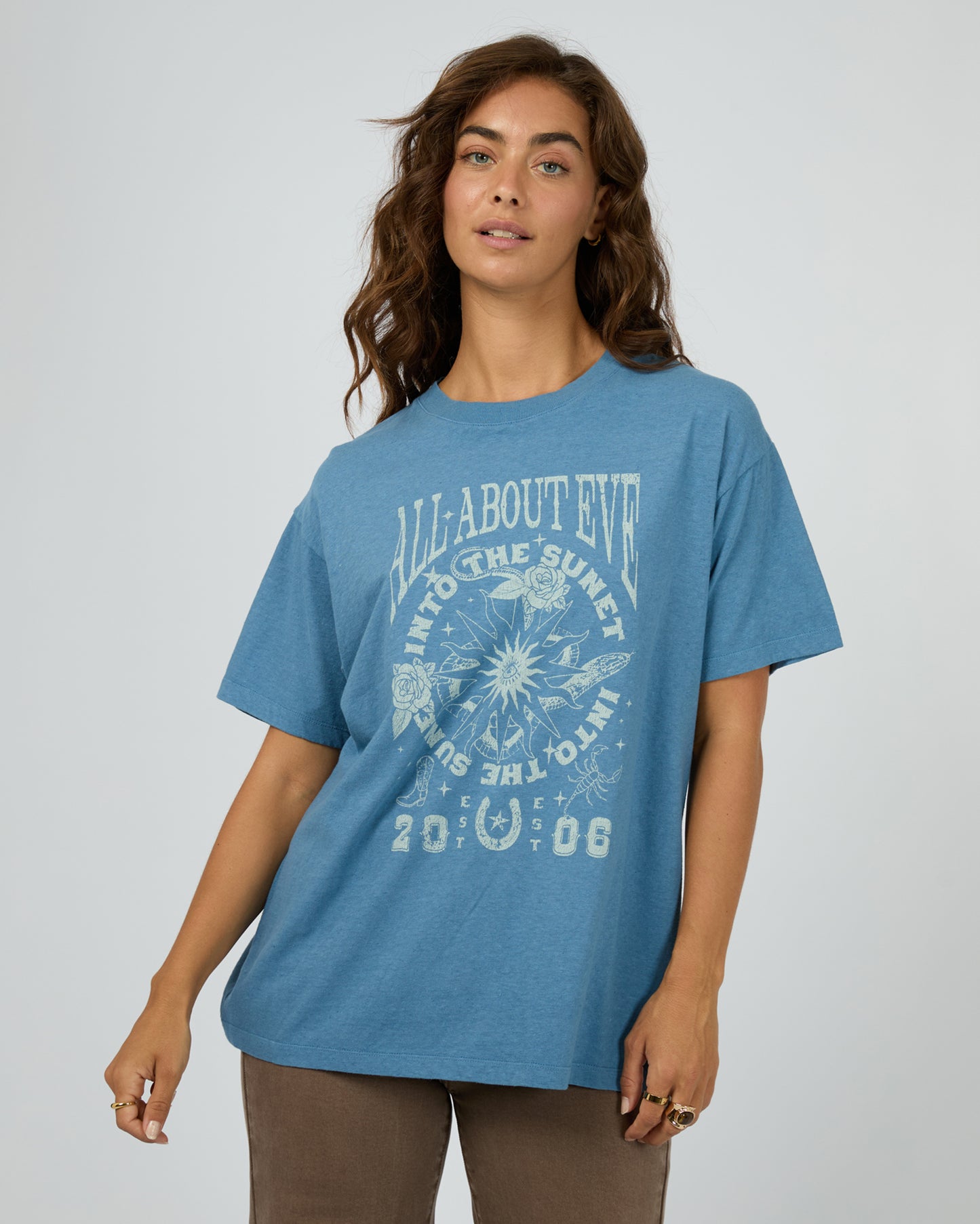 Into The Sunset Relaxed Tee - Blue