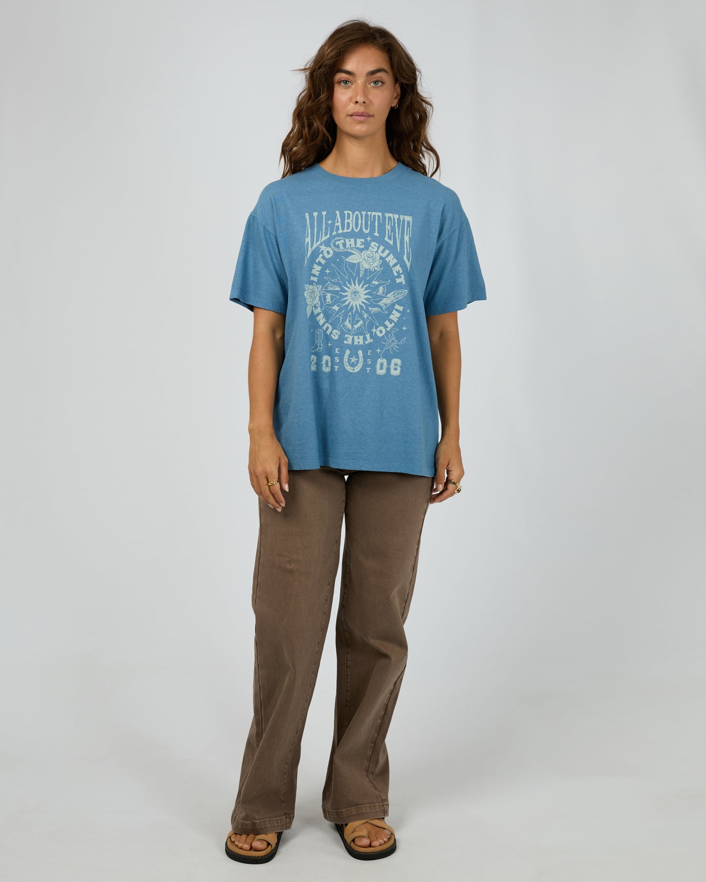 Into The Sunset Relaxed Tee - Blue
