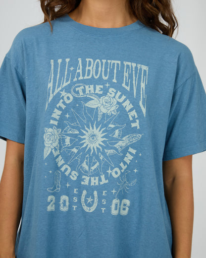 Into The Sunset Relaxed Tee - Blue