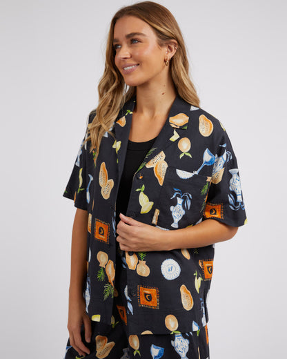 Italian Summer Shirt - Black Print