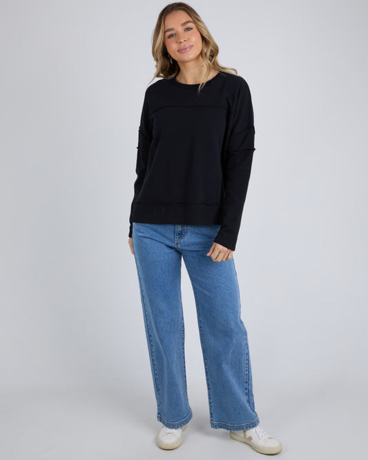 Jayne Throw on Fleece - Black