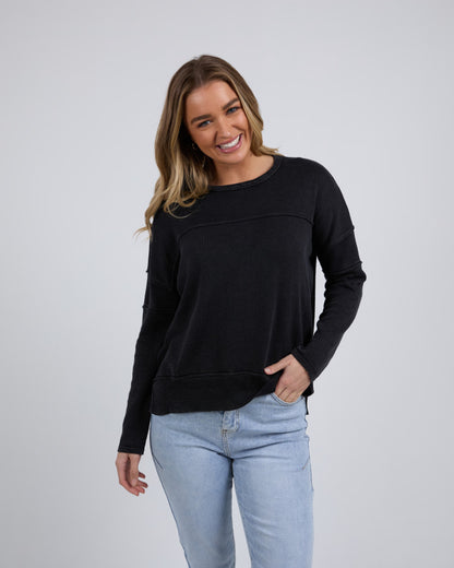 Jayne Throw on Knit - Black