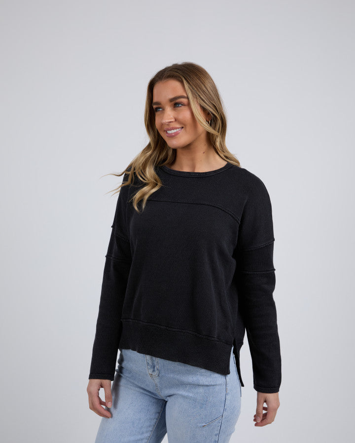 Jayne Throw on Knit - Black