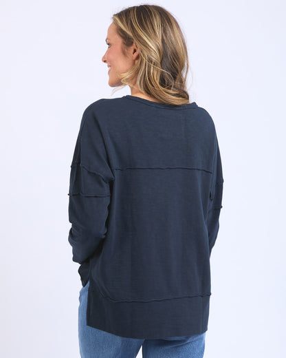 Jayne Throw on Top - Navy