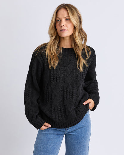 Josie Crew Knit - Black