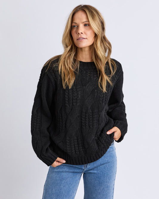 Josie Crew Knit - Black