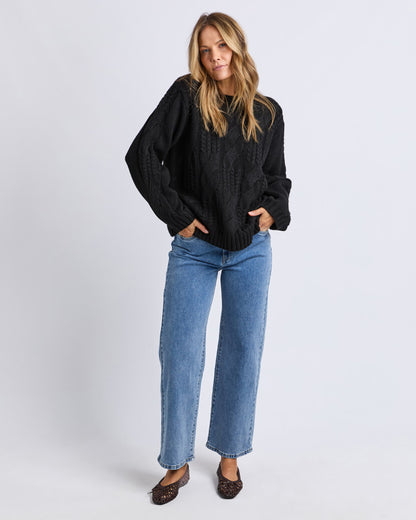 Josie Crew Knit - Black