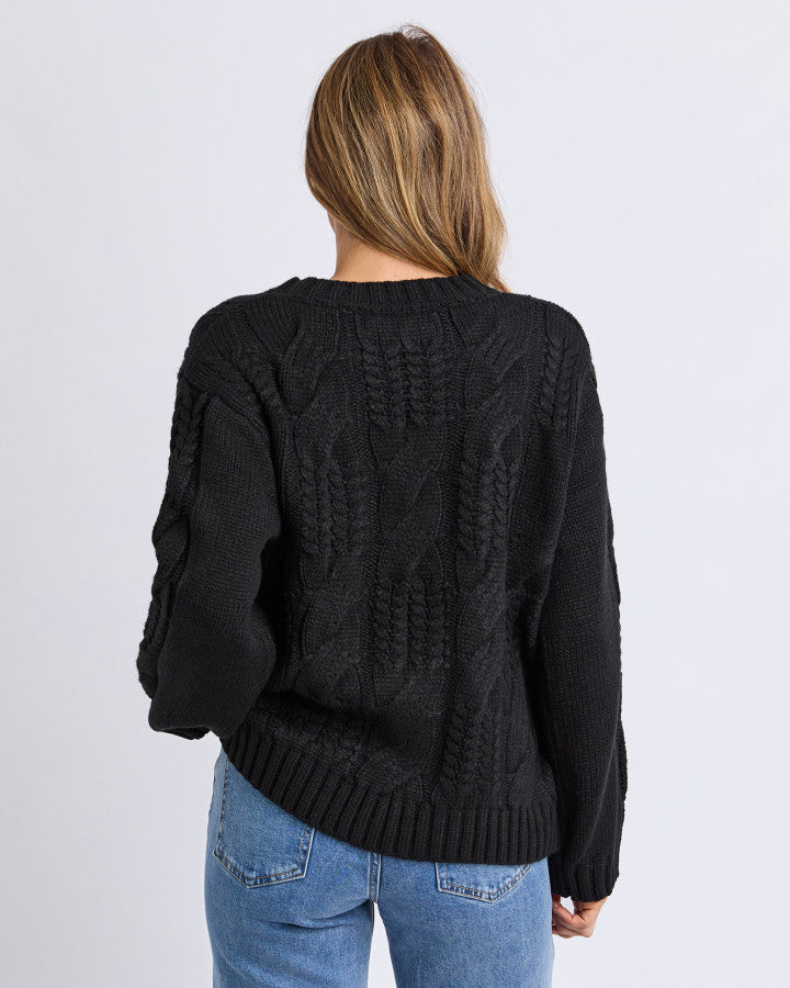 Josie Crew Knit - Black