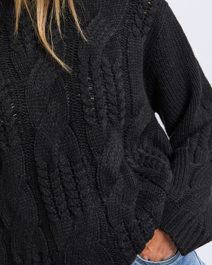 Josie Crew Knit - Black