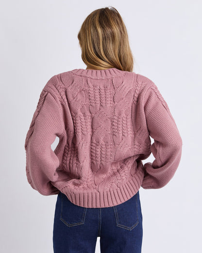Josie Crew Knit - Dusty Rose