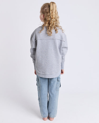 Kids Simplified Crew - Grey Marle
