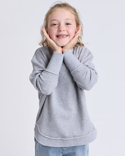 Kids Simplified Crew - Grey Marle
