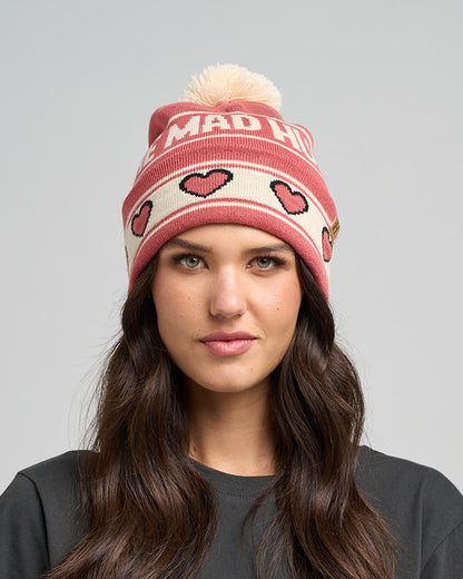 Love Hueys - Womens Relaxed Beanie - Dusty Rose
