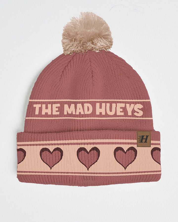Love Hueys - Womens Relaxed Beanie - Dusty Rose