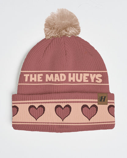 Love Hueys - Womens Relaxed Beanie - Dusty Rose