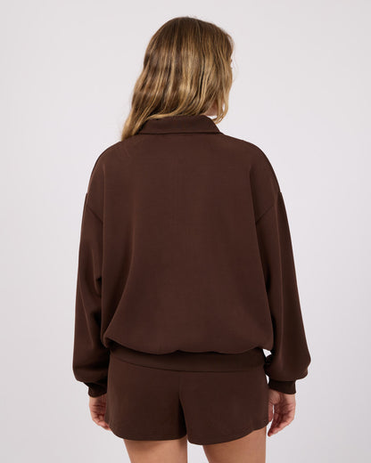 Luxe Active 1/4 Zip - Brown