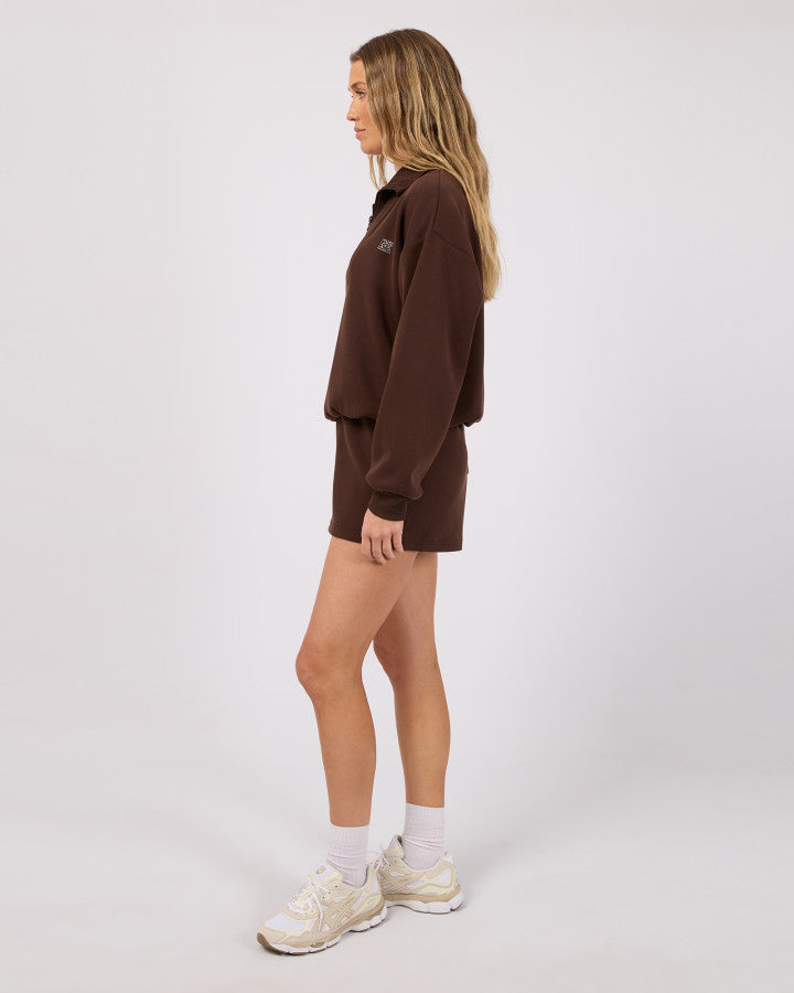Luxe Active 1/4 Zip - Brown