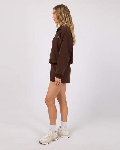 Luxe Active 1/4 Zip - Brown