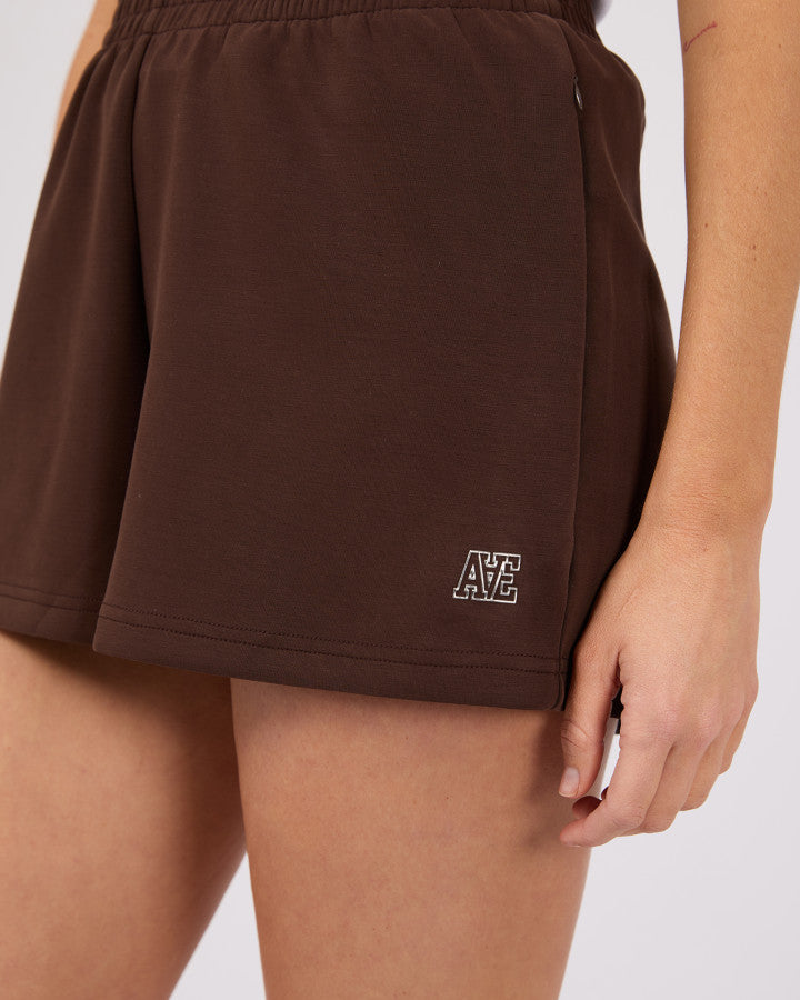 Luxe Active Track Short - Brown