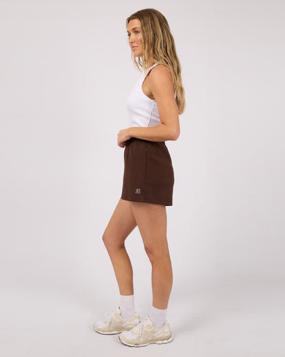 Luxe Active Track Short - Brown