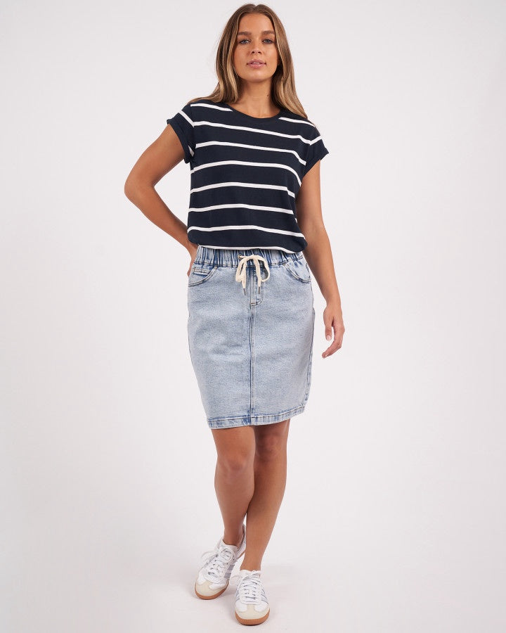 Manly T-Shirt - Navy Stripe