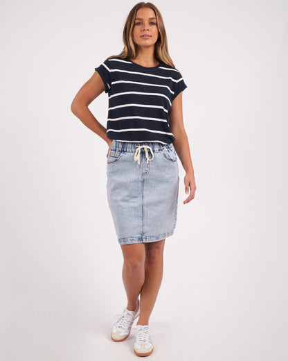 Manly T-Shirt - Navy Stripe