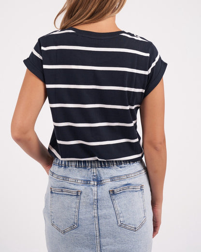 Manly T-Shirt - Navy Stripe