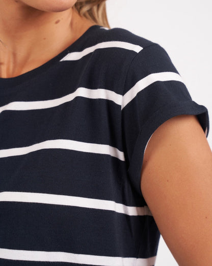 Manly T-Shirt - Navy Stripe